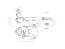 Опора шаровая передняя нижняя левая UNIO SSP-20019