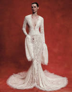 Платье макси из кружева