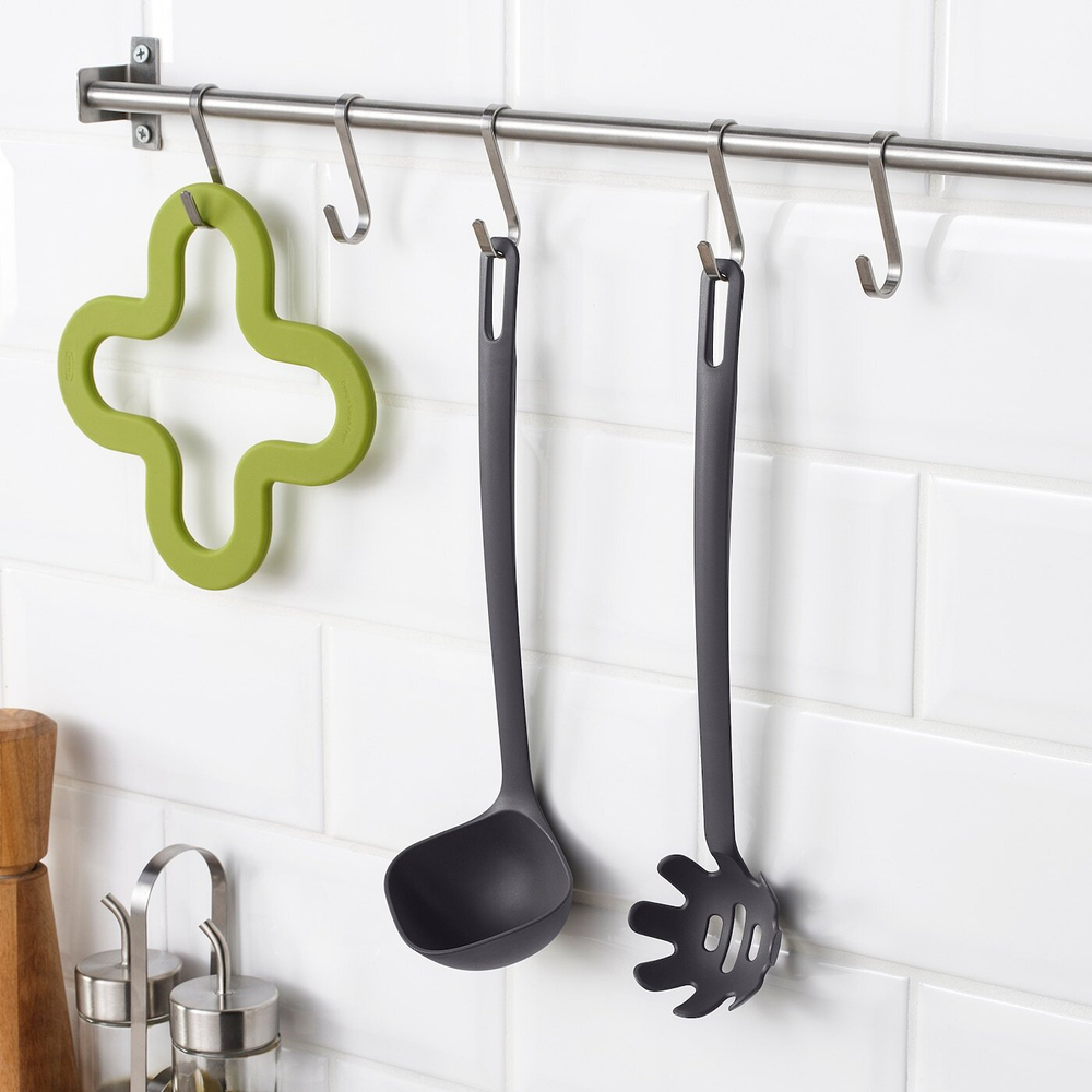 IKEA FULLÄNDAD  (ИКЕА ФУЛЛÄНДАД)  -  Половник для супа, серый, 31 см