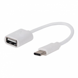 Кабель OTG с USB на разъем Type-C, белый