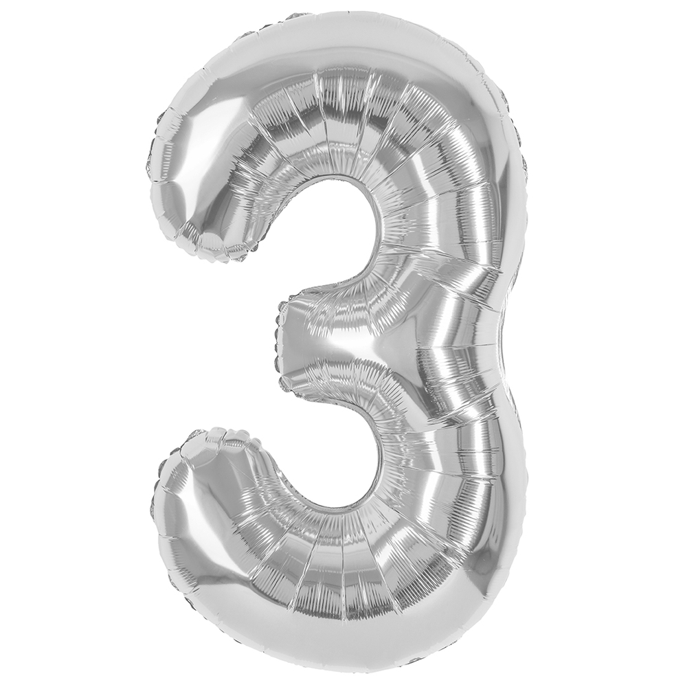 Цифра 3 серебро 40” е79