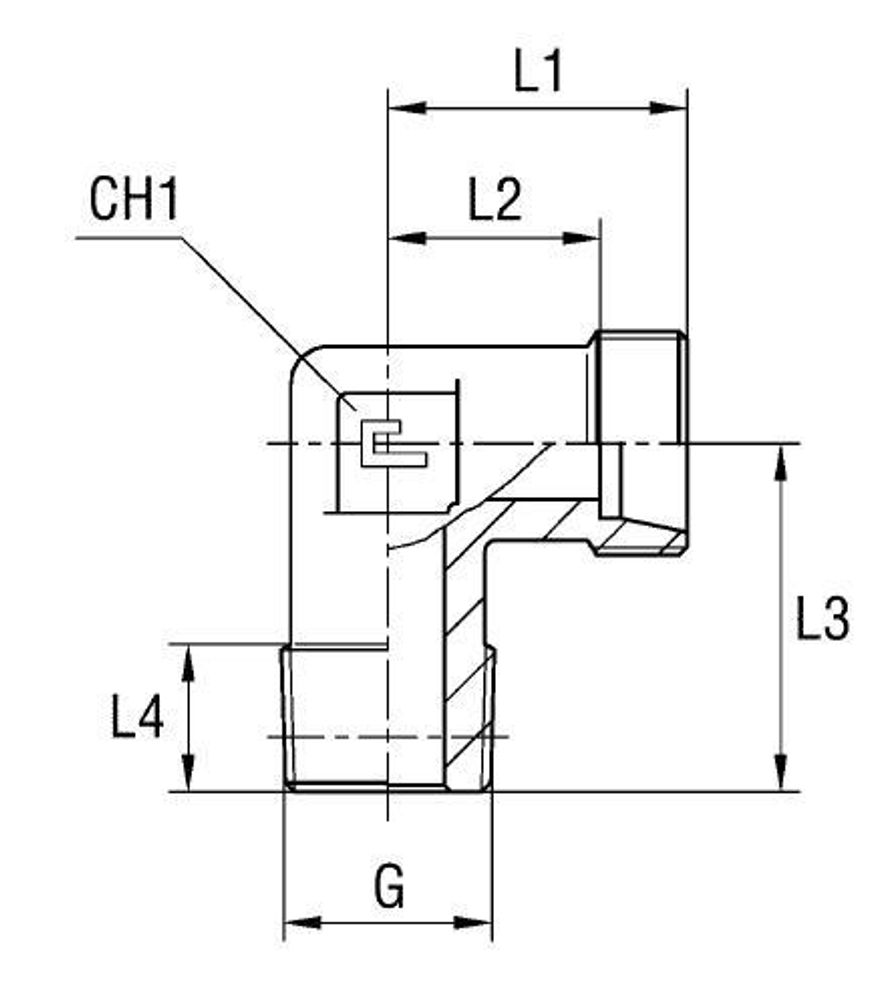 Штуцер FC90 DL06 BSPT 1/4&quot; (корпус)