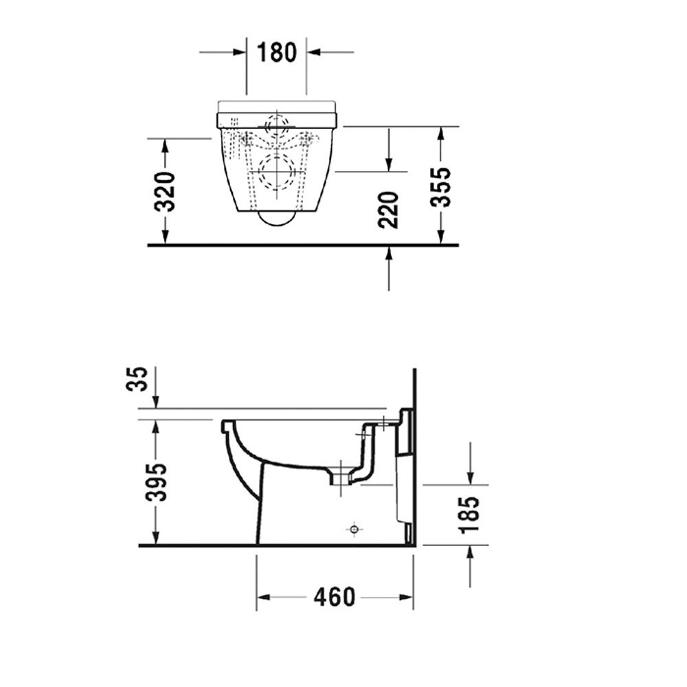 Биде Duravit Starck 3 2230100000 напольное