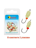 Мормышка фосфорная №07 P, 2 упк по 10 шт 0,14g