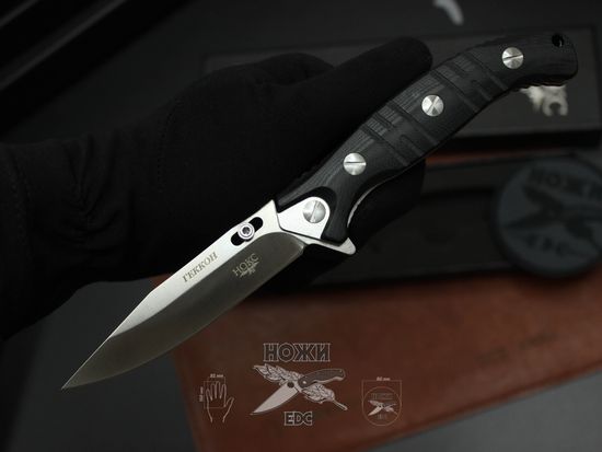 Складной нож Городской НОКС "Геккон" сталь Д2 340-100406 c клинком из стали D2, рукоять G10