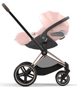 Коляска 3 в 1 Cybex Priam IV Rosegold complete и автокресло Cloud T i-Size Peach Pink Plus Sepia Black