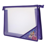 Папка А4 на молнии, прозр.пластик, дизайн на уголке, 60мм, микс 12 (Basir)