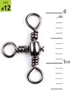 Вертлюги трехстор. LJ Pro Series CROSSLINE SWIVEL №12, 10 шт, 12 кг
