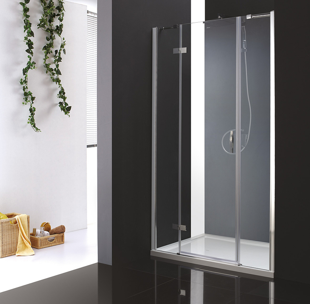 Душевая дверь Cezares Bergamo 130 L BERGAMO-W-B-13-30+60/40-C-Cr-L профиль Хром стекло прозрачное