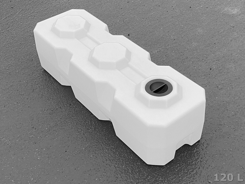 Ёмкость пластиковая пищевая Полимер-Групп T 120 л. прямоугольные (1195x395x337см;7,2кг;белый) - арт.559032