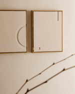 Sefri Набор из 2-х картин с рельефами белого цвета