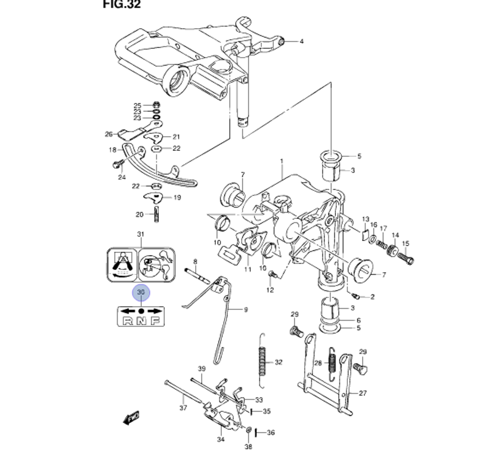 Наклейка для лодочных моторов DF8-DF30