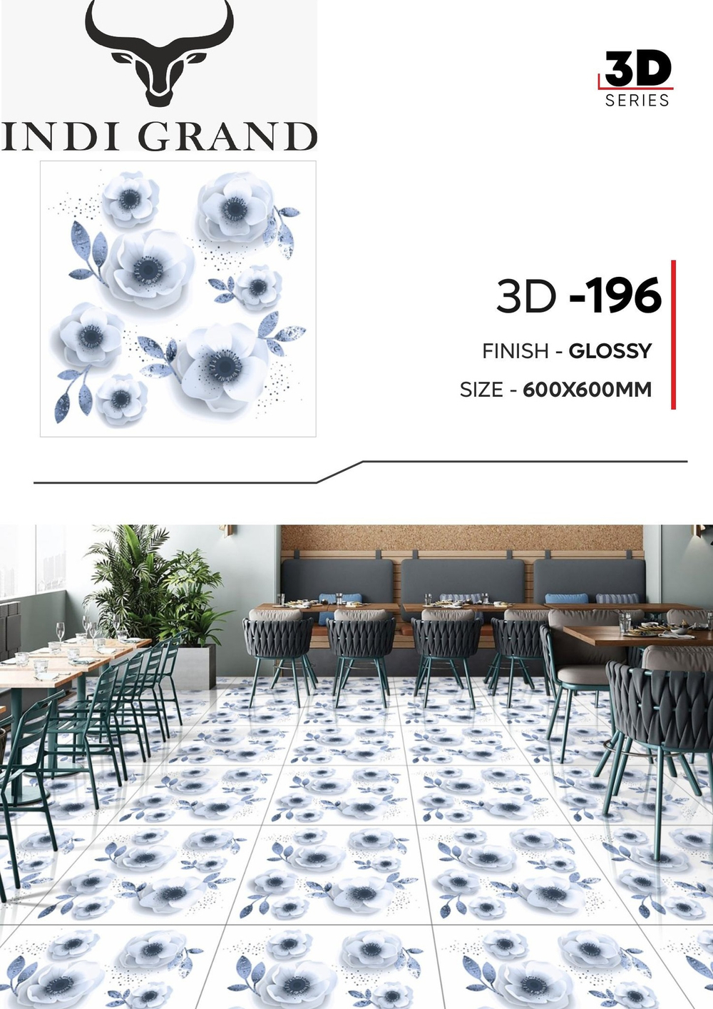 Керамогранит 3D 60х60 glossy - 196