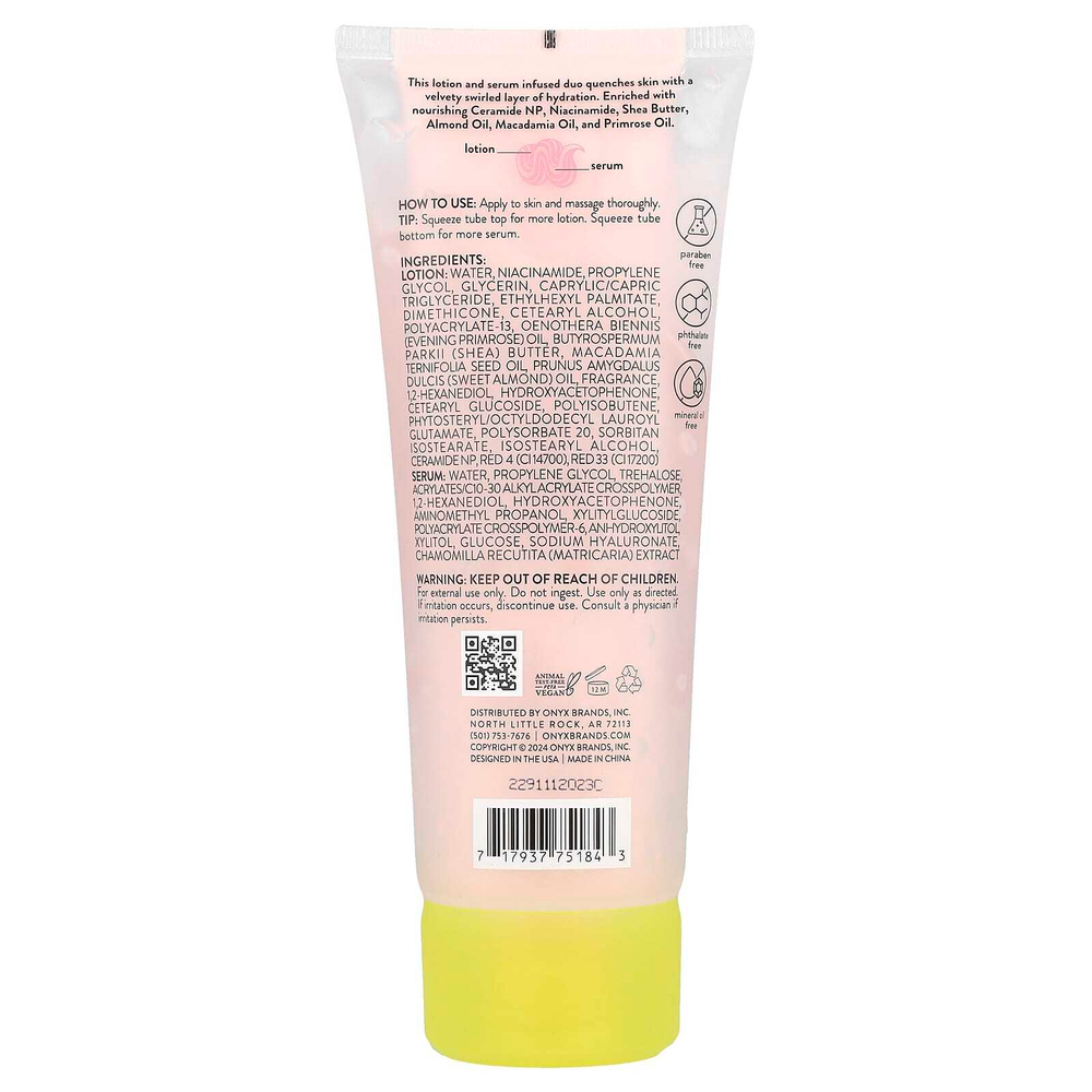 Onyx Professional, Rose Petals, увлажняющий лосьон и сыворотка для тела, дуэт, роза и янтарь, 208 мл (7 жидк. Унций)