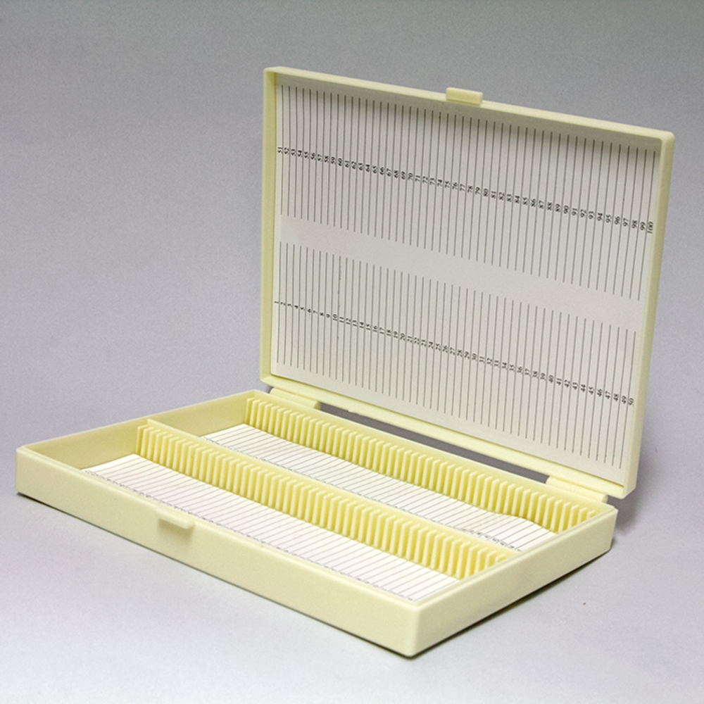 Штатив-бокс для предметных стекол вертикальный на 100шт., (12005306), шт.