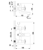 Смеситель для ванны с фиксированным изливом LEMARK PARTNER – LM6542C