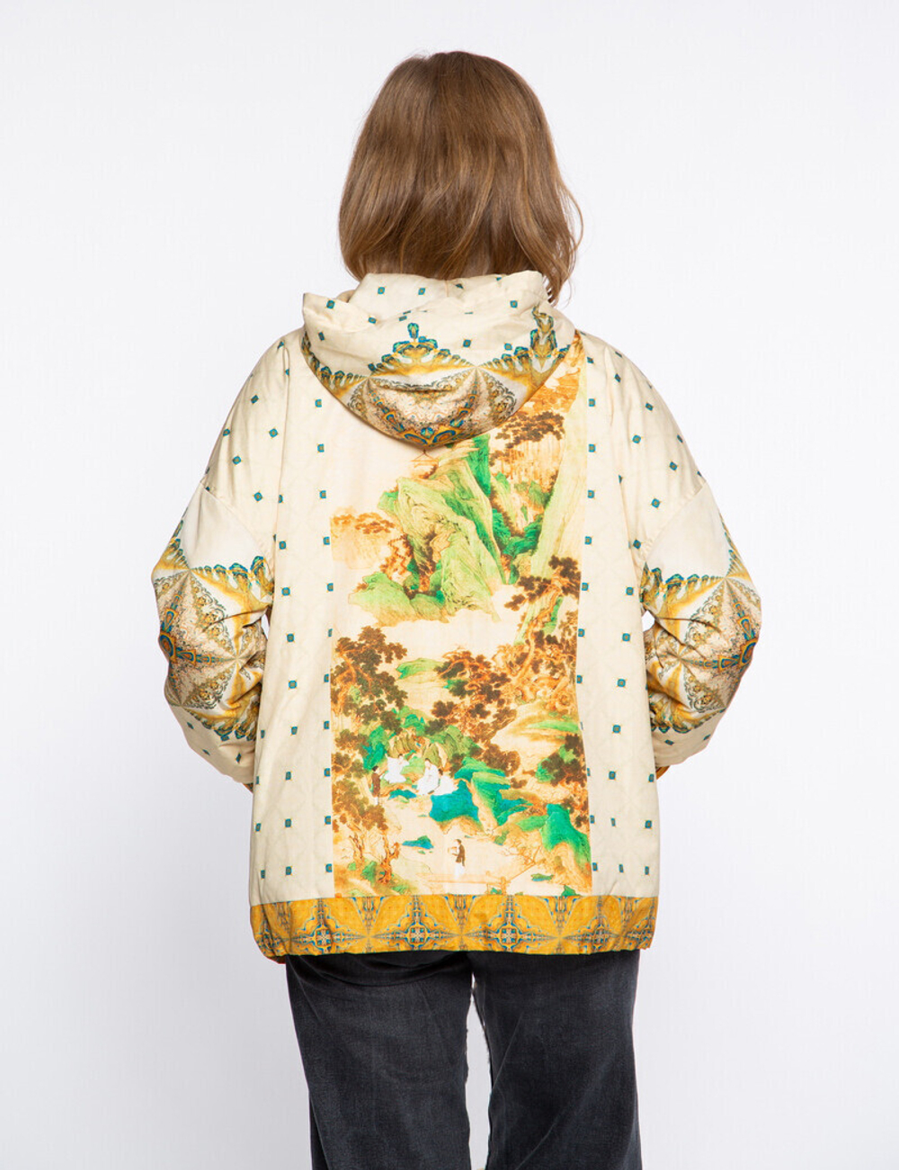 Куртка "Вода и Горы", по мотивам пейзажа китайского художника Гун Сианя