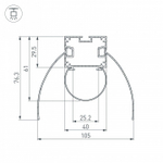 Профиль подвесной Arlight ARH-POWER 036343