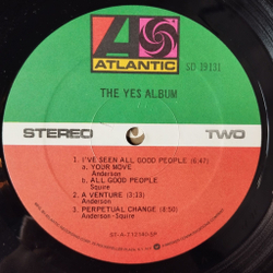 Винтажная виниловая пластинка LP The Yes Album (USA 1977) Disillusion