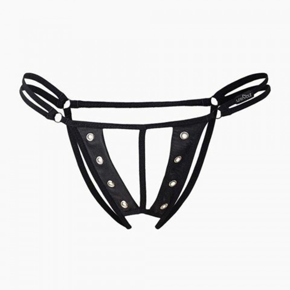 Трусики с доступом и металлическими вставками Easy to love (XS/S; 40-42)