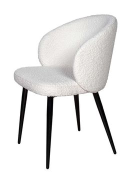 Стул VITO, букле белый, опоры черные