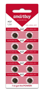 Элемент питания Smartbuy AG7 ВL/10 (комплект 10 шт)
