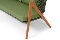 "Амстердам" диван из искусственного ротанга двухместный, цвет зеленый