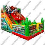 Детский надувной батут-горка "Зов тигра", 8*5*6 м