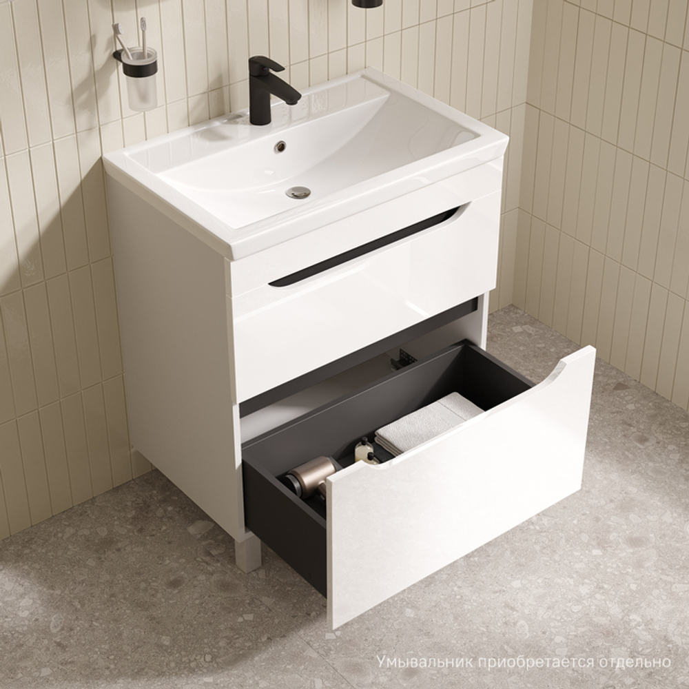 Тумба напольная IDDIS Ray, 70 см, белый, RAY70WFi95