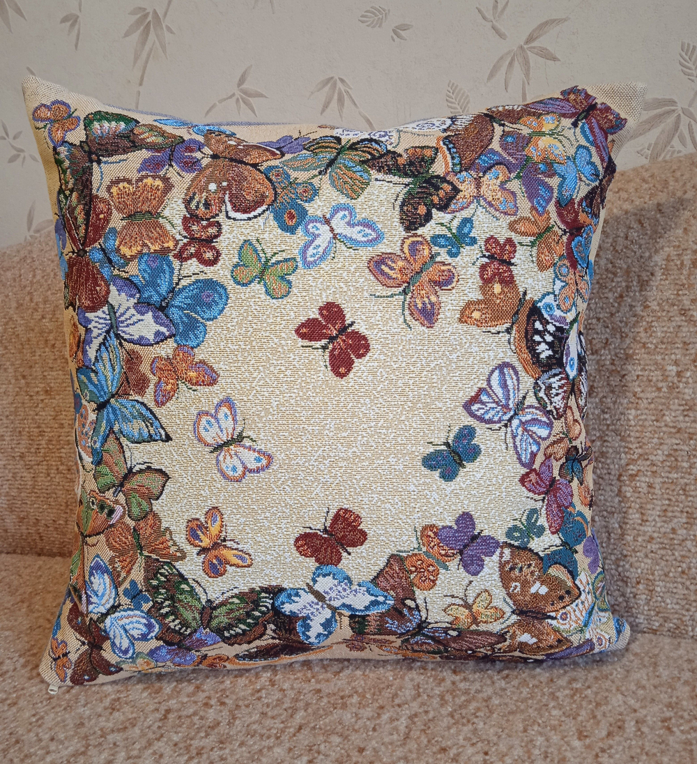 Декоративный гобеленовый чехол для интерьерной подушки Воздушный вальс 47х47