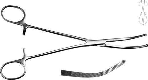 ТМ- З-38 Зажим с кремальерой д/прикрепл. белья к брюшине, 195 мм (НОВОЕ ИСПОЛНЕНИЕ)