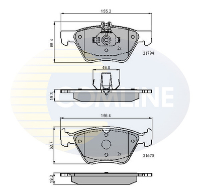 COMLINE - CBP0913-CML - Brake Pad Set, disc brake