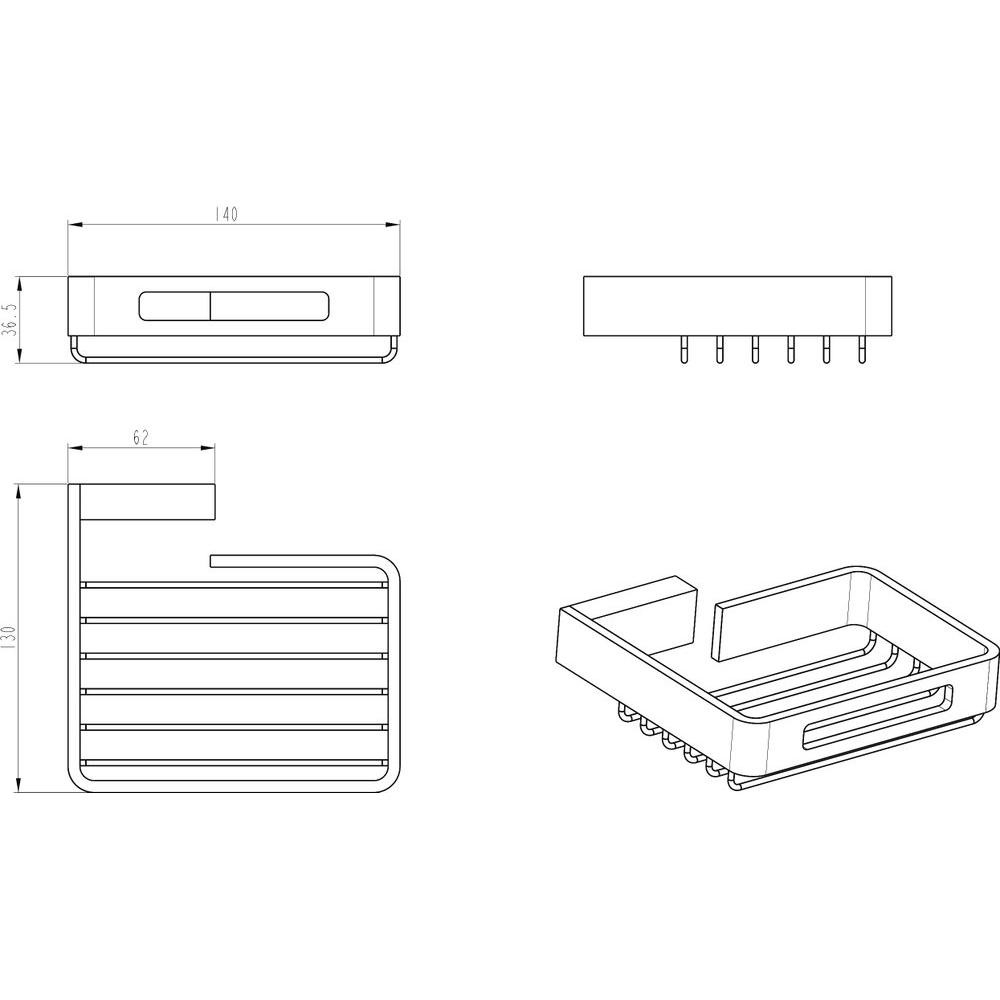 Мыльница Boheme Q 10959-MG matt gold