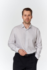 Сорочка мужская VESTER длинный рукав, клетка, хлопок-лиоцелл 50618 05
