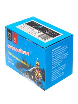 ULD-C1510-160-DTA BLUE IP20 Занавес светодиодный с контроллером. 1.5х1м. 160 светодиодов. Синий свет. Провод прозрачный. TM Uniel.