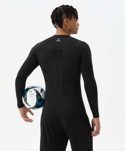 Футболка компрессионная с длинным рукавом судейская PerFormDRY Referee Baselayer Tee LS, черный