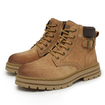 VAEL Work Boots Men"s High top Yellow/Gray/Brown