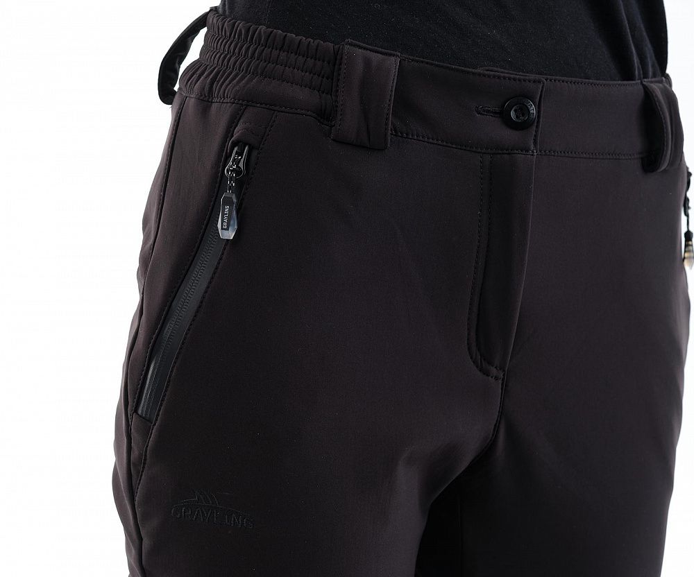 Брюки женские Ritsa (софт-шелл, черный), Grayling, Novatex