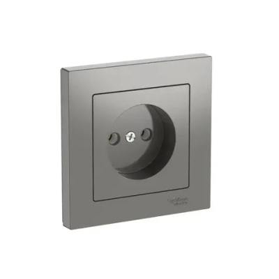 ATLASDESIGN РОЗЕТКА без заземления без шторок, 16А, в сборе, быстрозажим. клем., СТАЛЬ