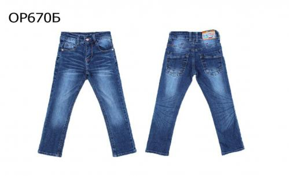 Джинсы для мальчика ОР670Б синий р.110