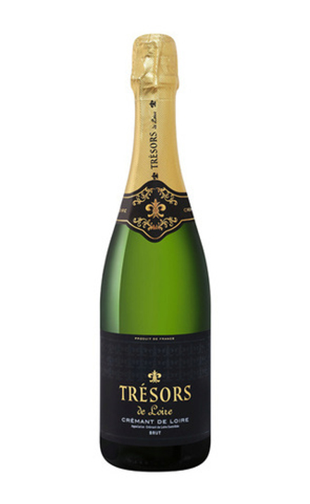 Игристое вино Tresors de Loire Brut, Cremant de Loire AOC, 2020, 0.75 л