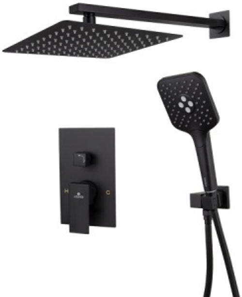 Душевая система KAISER Sonat скрытого монтажа /черная матовая