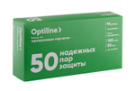 Перчатки виниловые Optiline, размер М, прозрачные, 100 штук