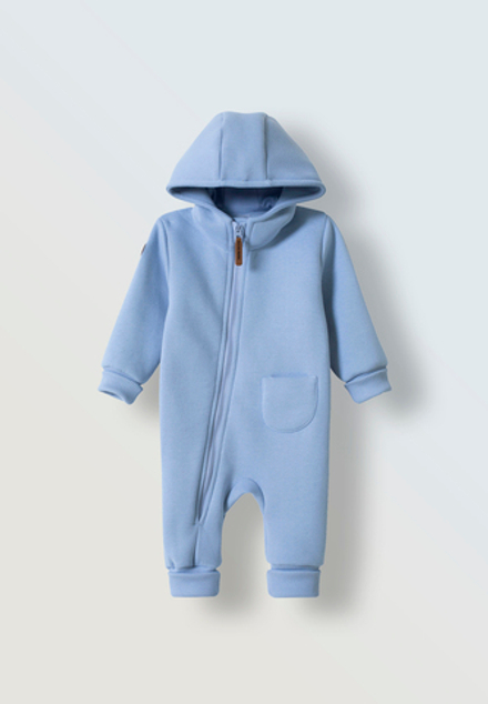 Комбинезон утепленный с капюшоном голубой