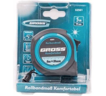 Рулетка Komfortabel, 5 м х 19 мм, обрезиненный корпус Gross 32561