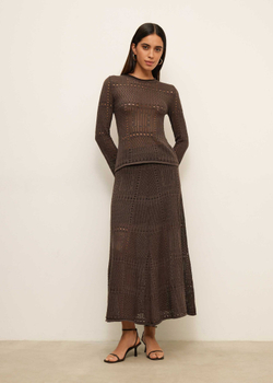 Ажурный комплект SELINE, шоколадный