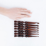 Набор деревянных крючков для вязания из 7 штук (4- 10 мм.) из древесины кедра. KN2