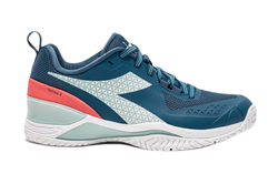 Женские теннисные кроссовки Diadora Blushield Torneo 2 AG - legion blue/white/surf sp - Blue Бирюзовый