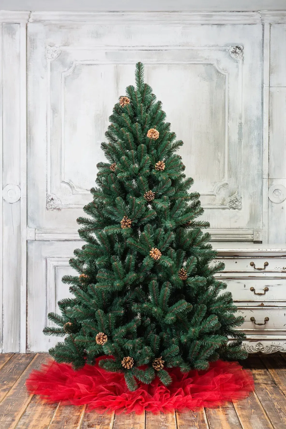 Искусственная елка Лапландия с шишками 120 см., мягкая хвоя, ЕлкиТорг (12120)