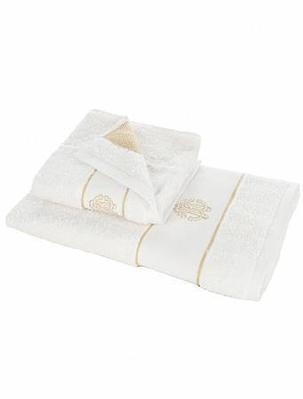 Набор полотенец 2шт Roberto Cavalli Gold New 810 ecru